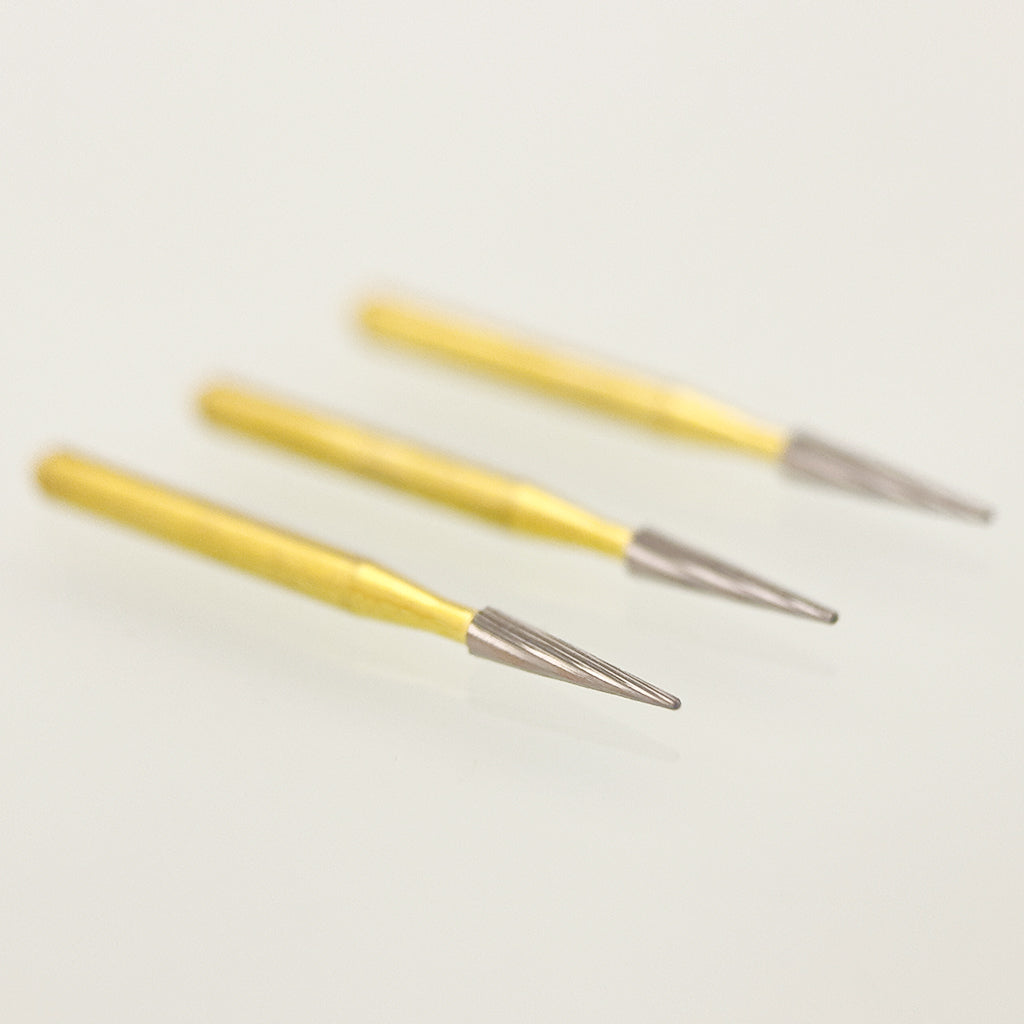 Dental Carbide Burs Trimming & Finishing Taper Pointed FG 7612