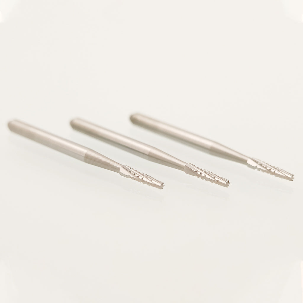Dental Carbide Burs Taper Flat End Cross-Cut FG Long 701 / FG 701L